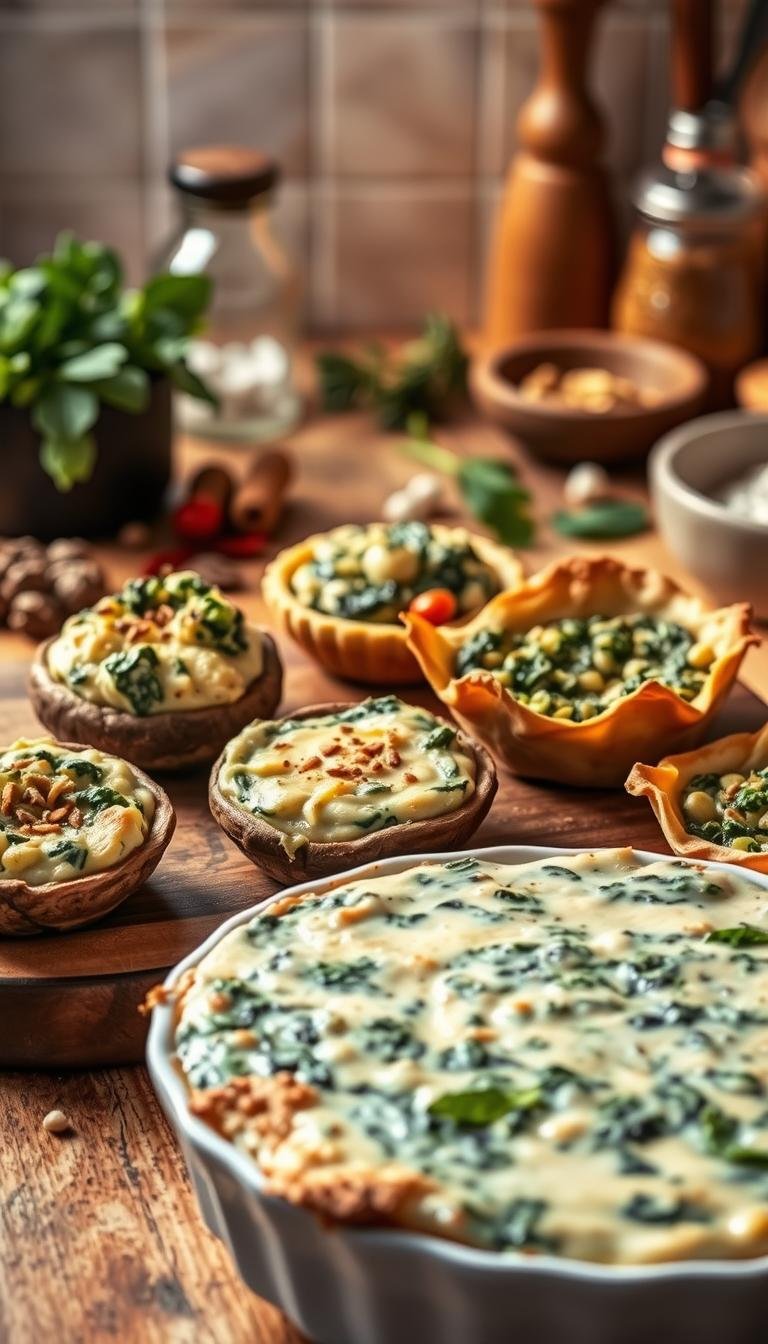 Get Weight Loss Back   -Baked Spinach & Artichoke Dip Cups | uxa2.com